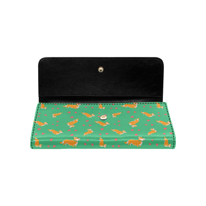 Cardigan Welsh Corgis Pattern Print Design 03 Women's Trifold Wallet