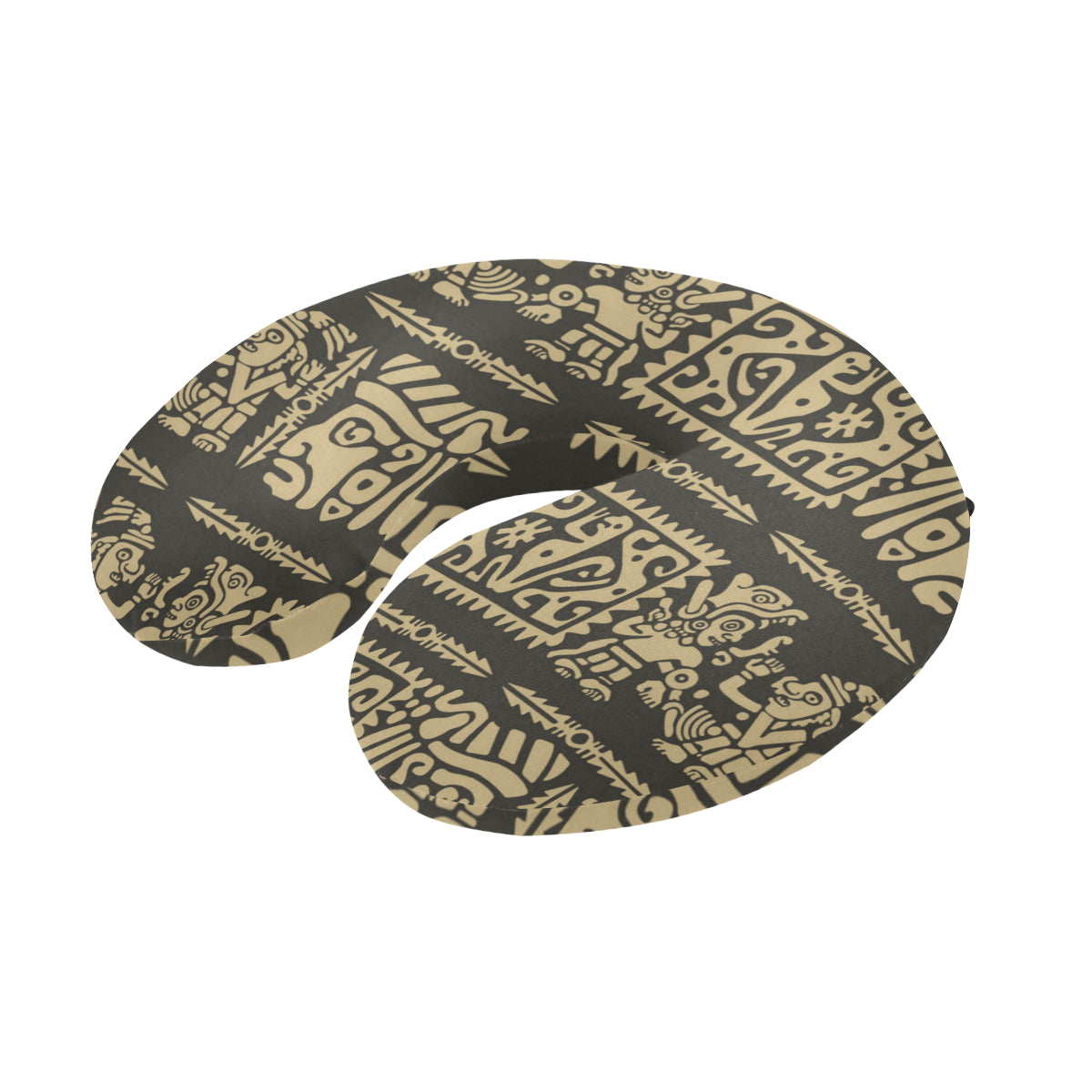 Mayan Pattern Print Design 02 U-Shaped Travel Neck Pillow