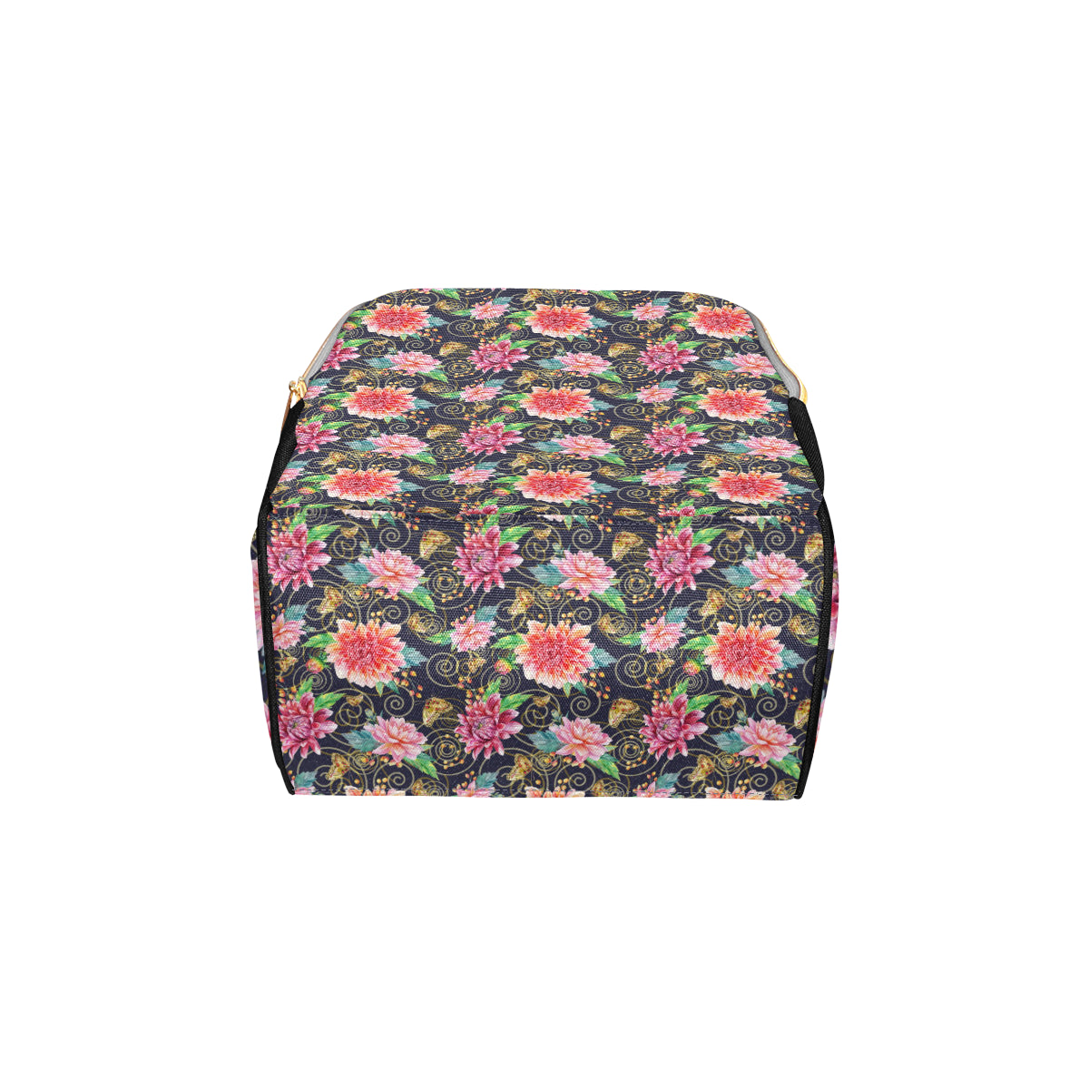 Dahlia Pattern Print Design DH02 Diaper Bag Backpack