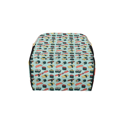 Sushi Pattern Design Diaper Bag Backpack