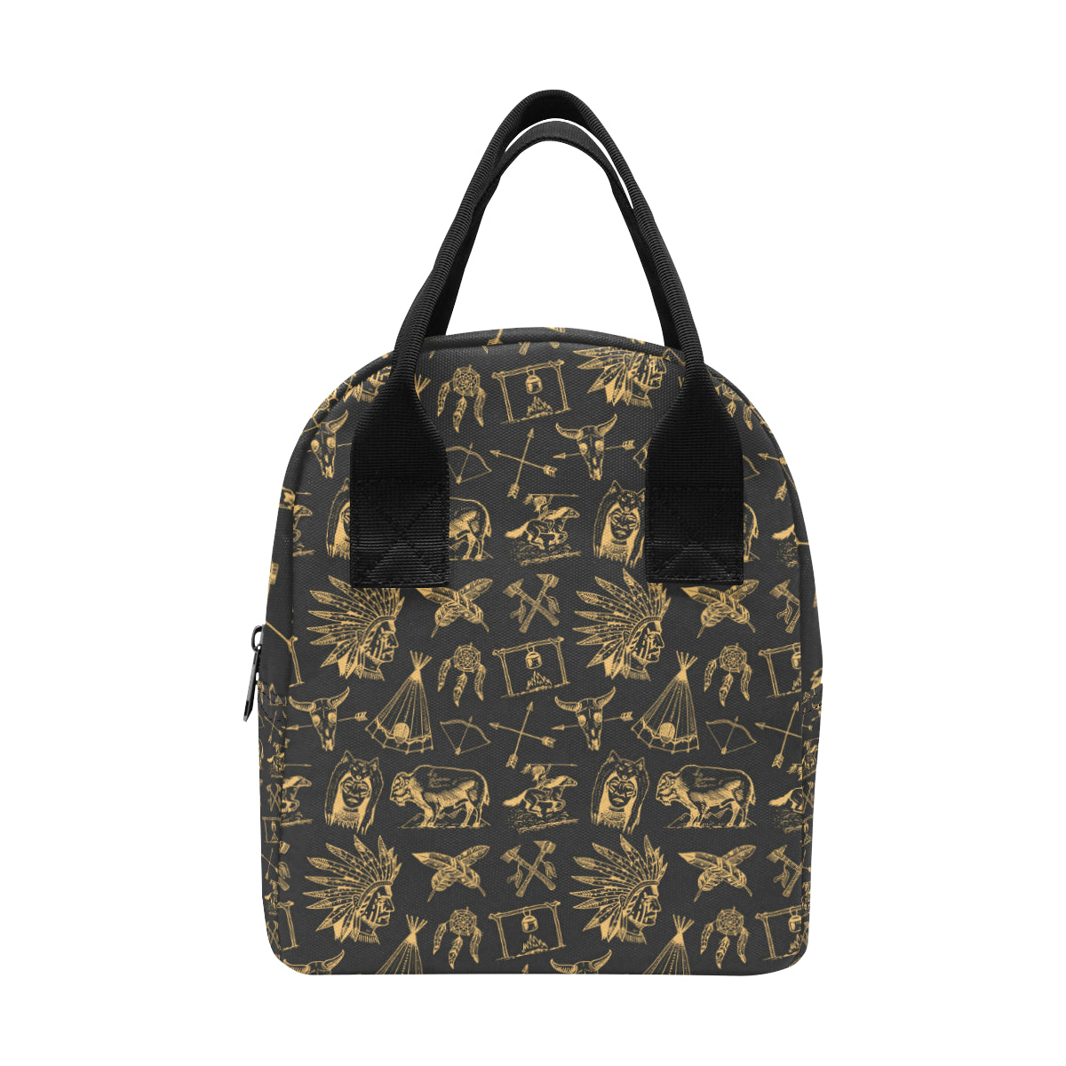 American indian Gold Style Insulated Lunch Bag