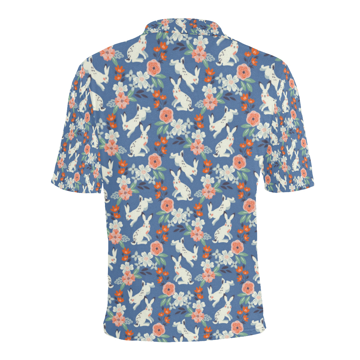 Bunny Pattern Print Design 07 Men Polo Shirt