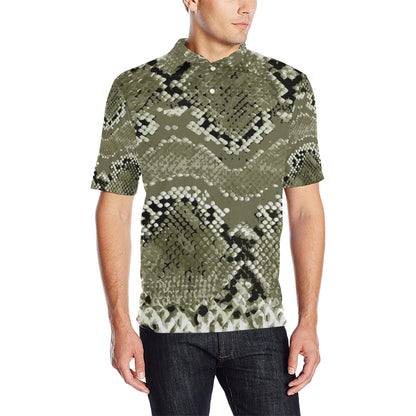 Python Pattern Print Design A04 Men Polo Shirt
