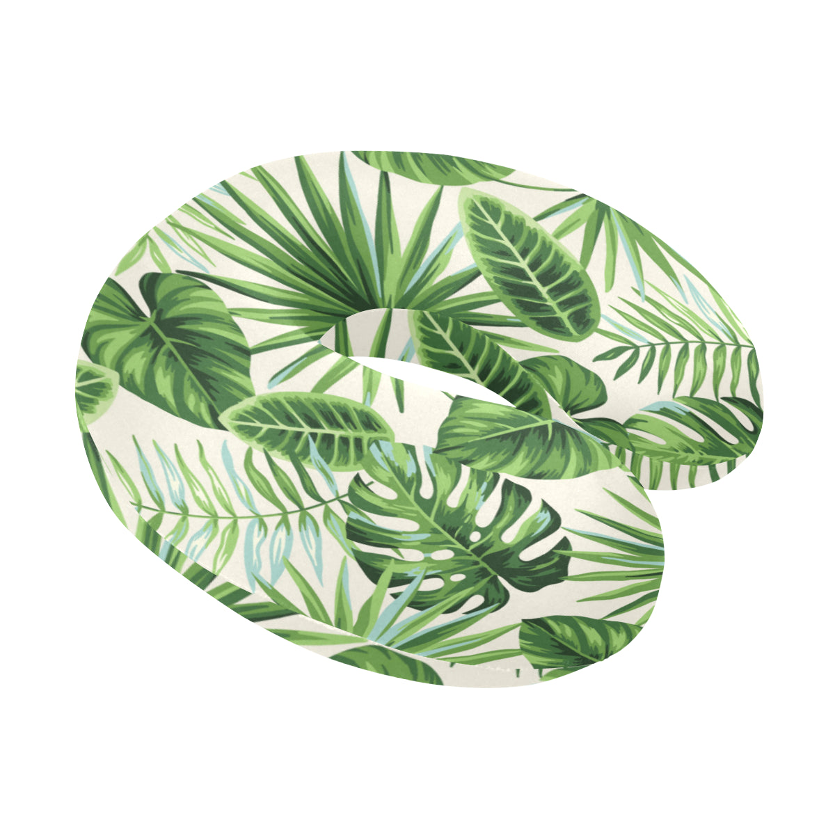 Palm Leaf Pattern Print Design A01 U-Shaped Travel Neck Pillow