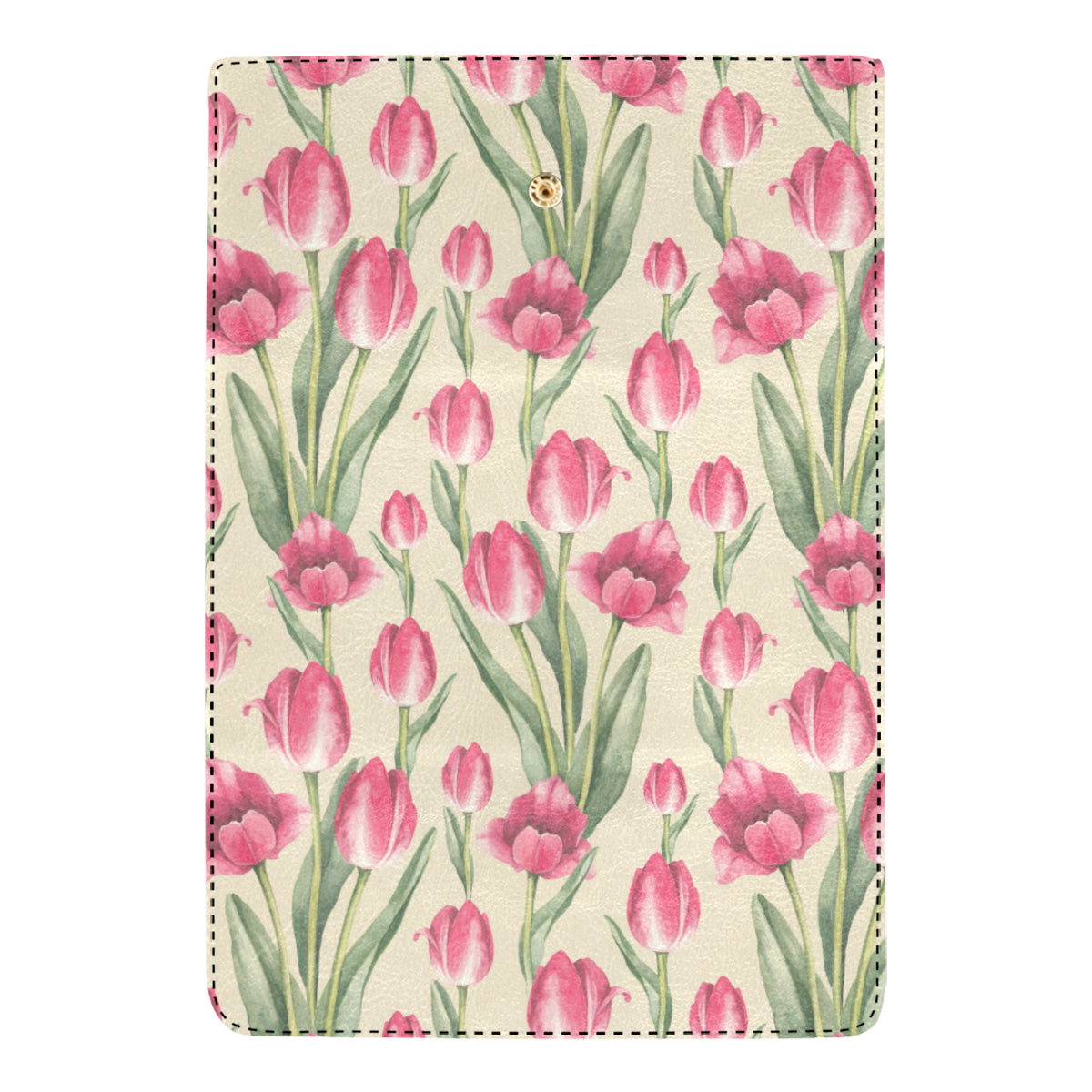 Tulip Pink Pattern Print Design TP06 Women's Trifold Wallet