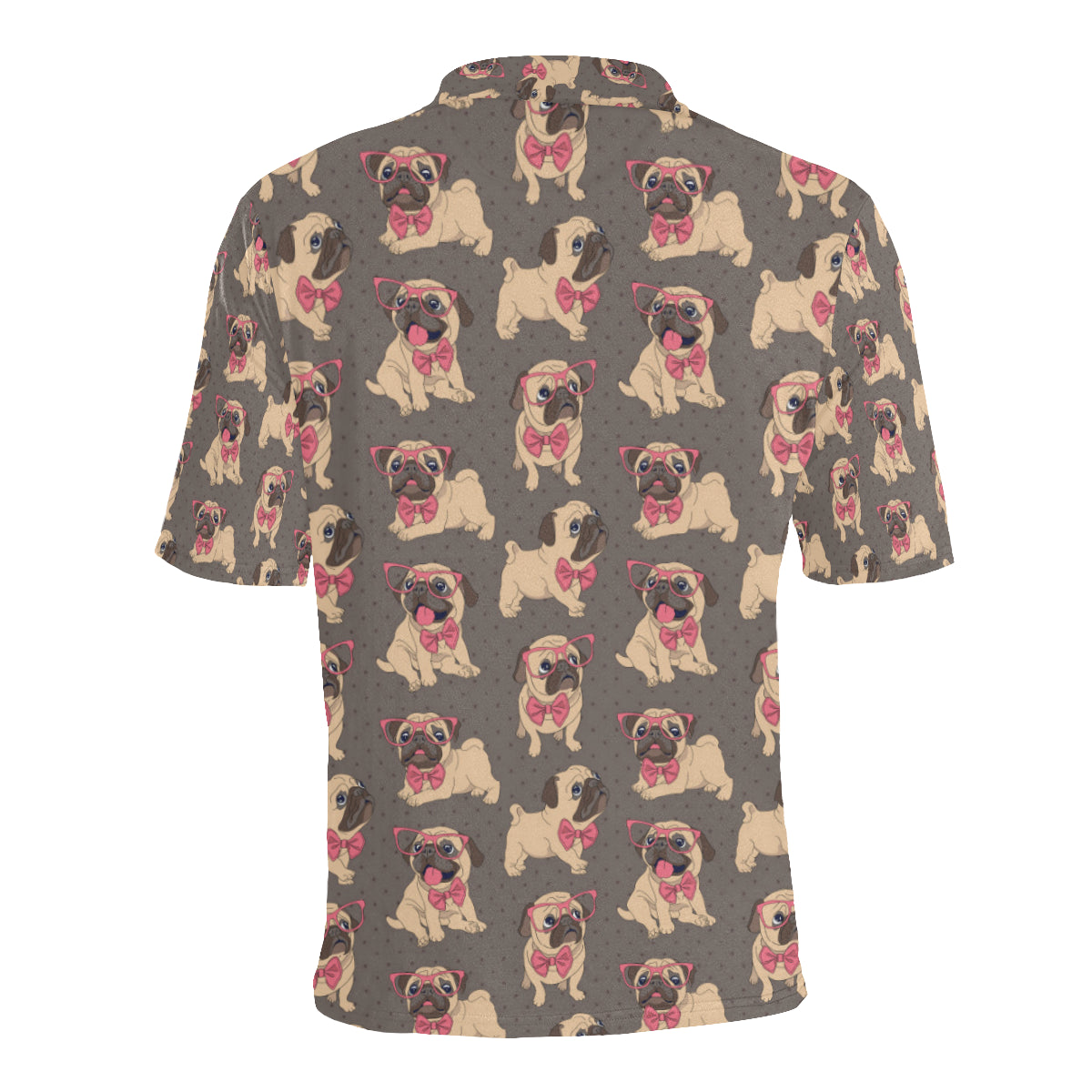 Pug Pattern Print Design A05 Men Polo Shirt