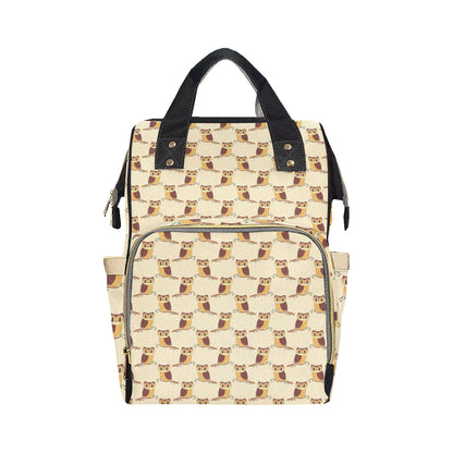 Owl Pattern Print Design A07 Diaper Bag Backpack