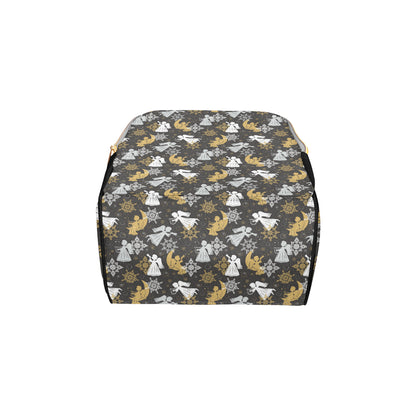 Angel Pattern Print Design 04 Diaper Bag Backpack