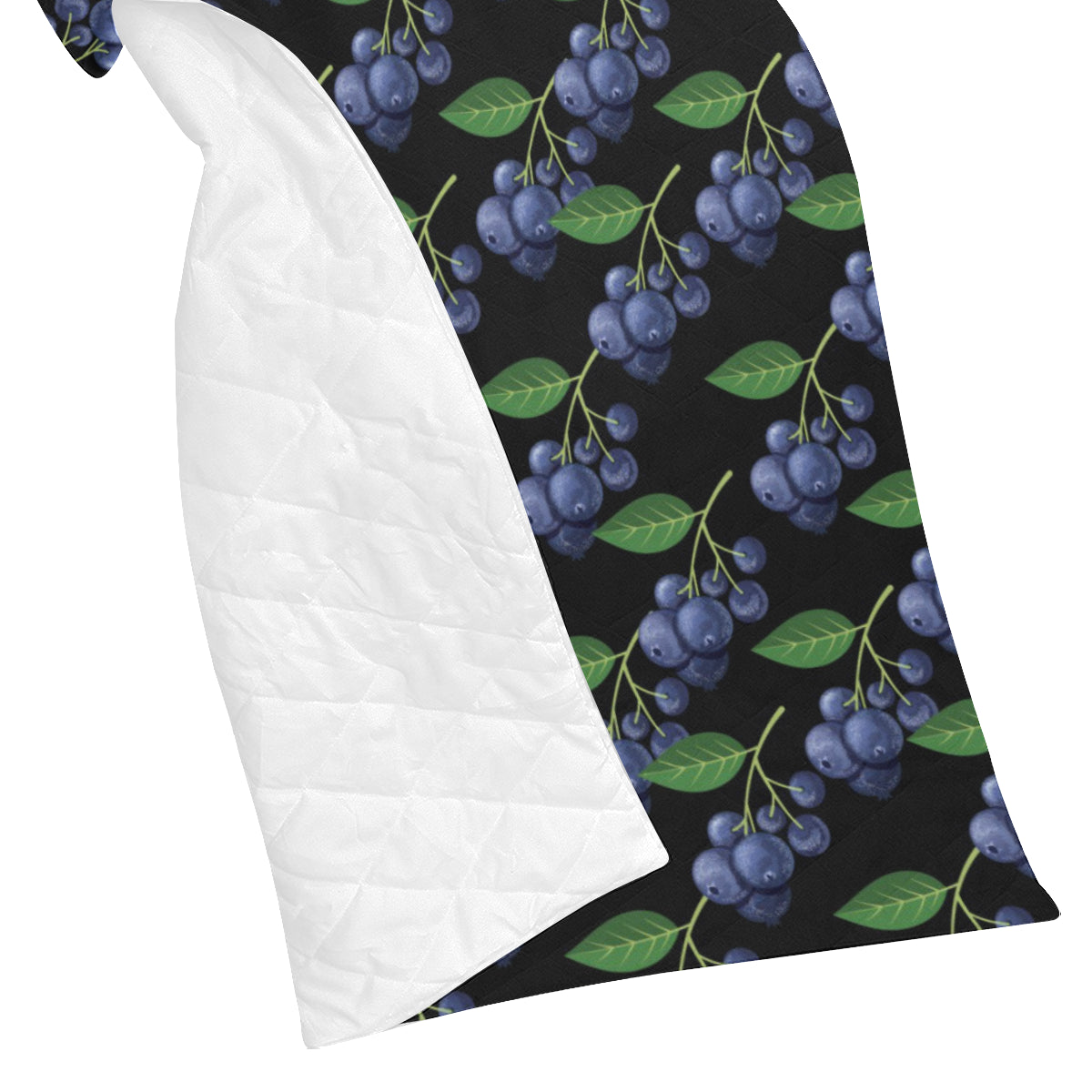 Blueberry Pattern Print Design BB01 Premium Quilt