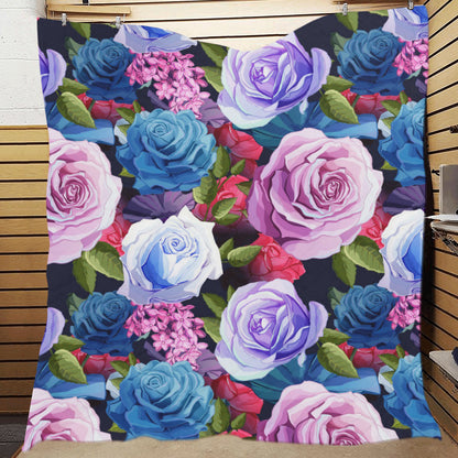 Rose Pattern Print Design RO09 Premium Quilt