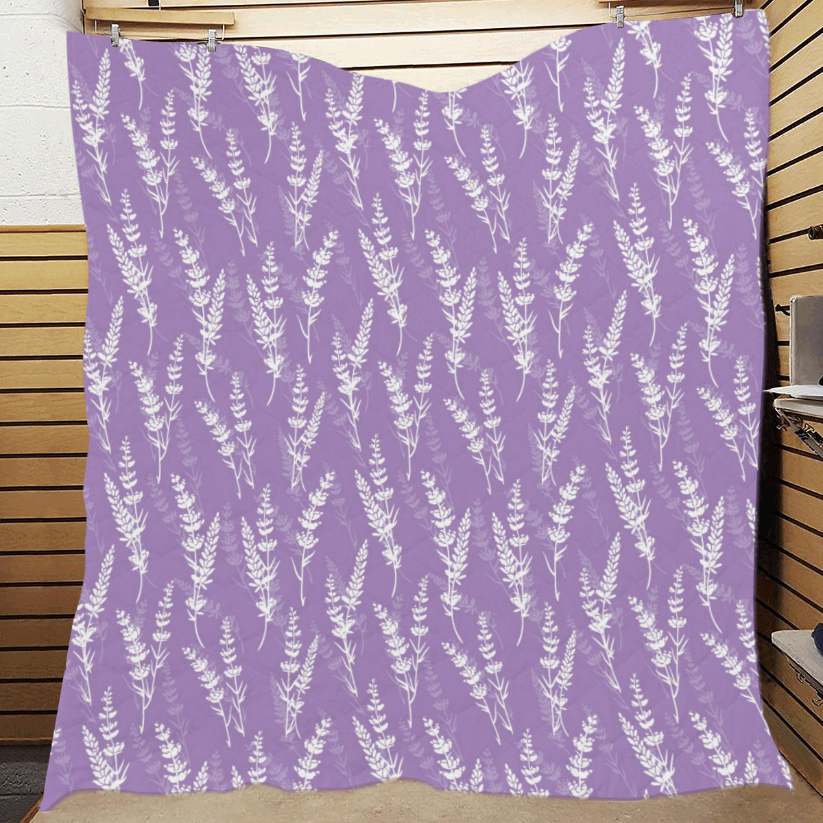 Lavender Pattern Print Design LV08 Premium Quilt