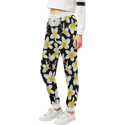 Yellow Plumeria Hawaiian Flowers Unisex Sweatpants