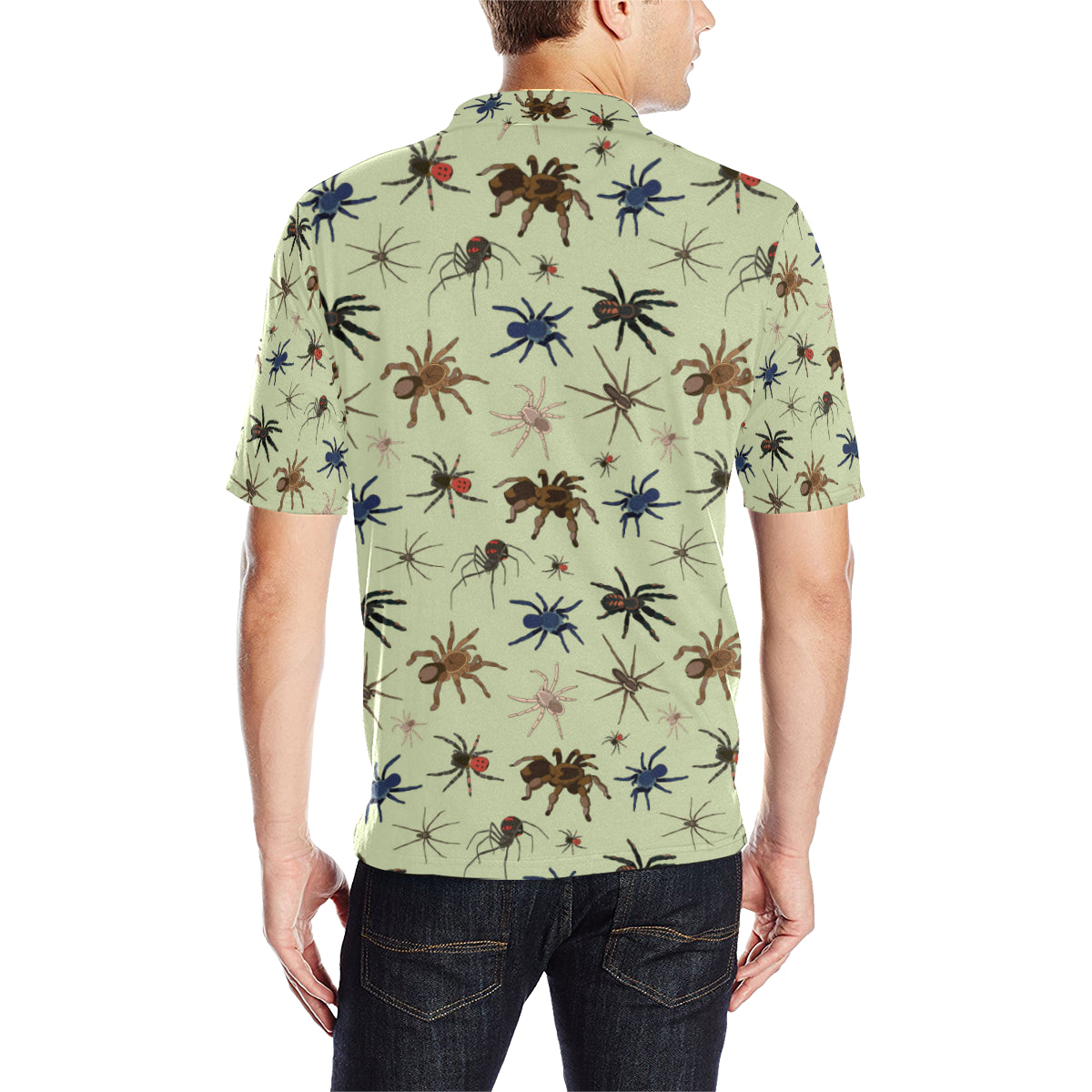 Tarantula Pattern Print Design 02 Men Polo Shirt