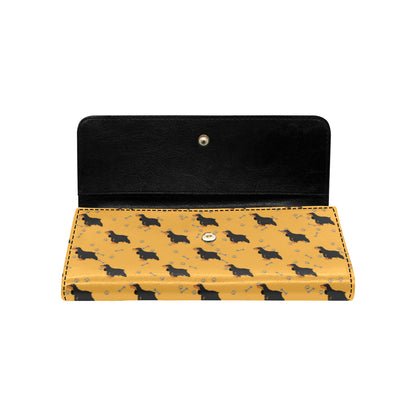 Cocker Pattern Print Design 01 Women's Trifold Wallet