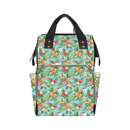 Pineapple Hawaiian flower Tropical Diaper Bag Backpack