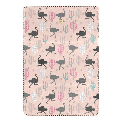 Ostrich Pattern Print Design 03 Women's Trifold Wallet