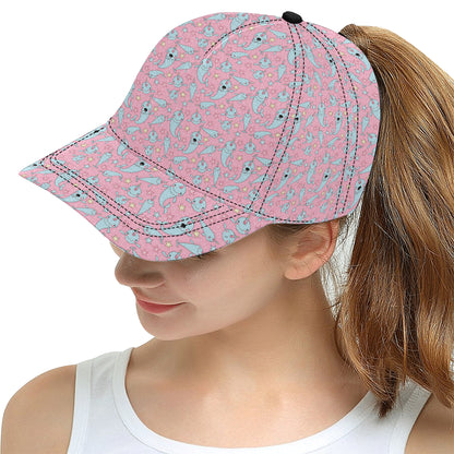 Narwhal Cartoon Cute Print Snapback Cap