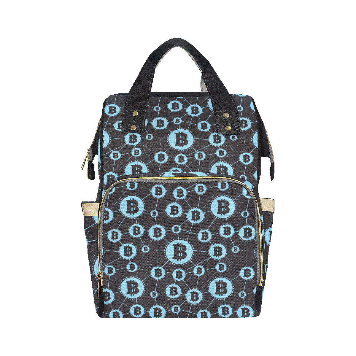 Cryptocurrency Pattern Print Design 02 Diaper Bag Backpack