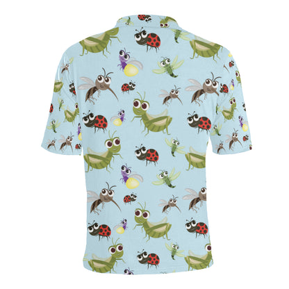 Ladybug Pattern Print Design 01 Men Polo Shirt