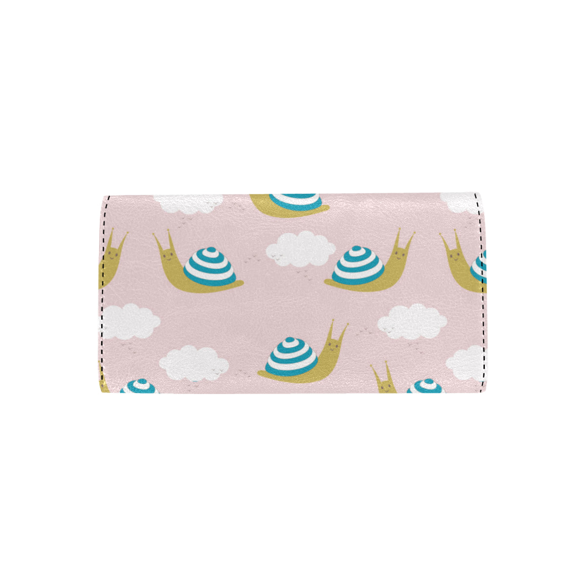 Snail Pattern Print Design 02 Women's Trifold Wallet