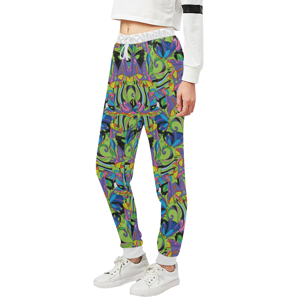 Psychedelic Trippy Mushroom Themed Unisex Sweatpants