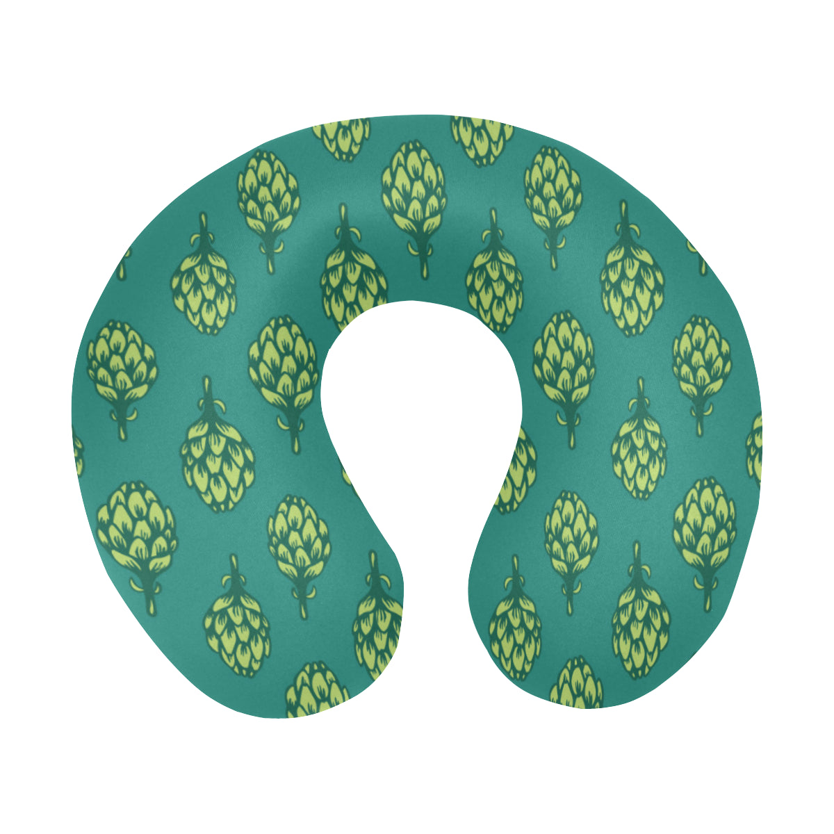 Artichoke Pattern Print Design 04 U-Shaped Travel Neck Pillow
