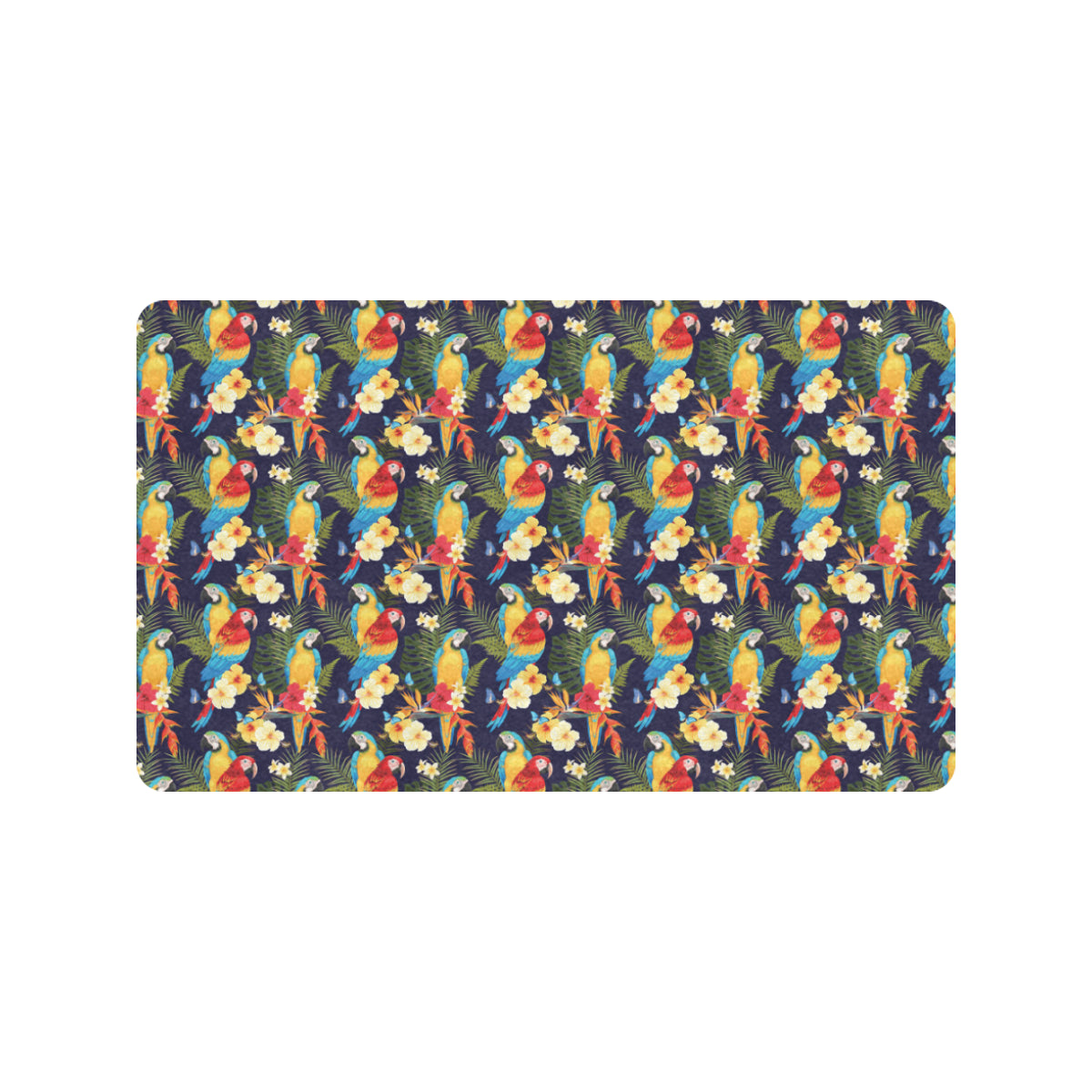 Parrot Themed Design Rubber Doormat