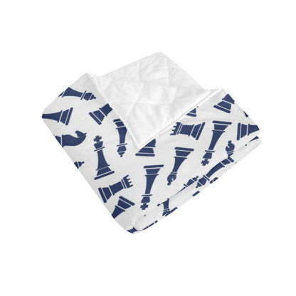 Chess Pattern Print Design 03 Premium Quilt