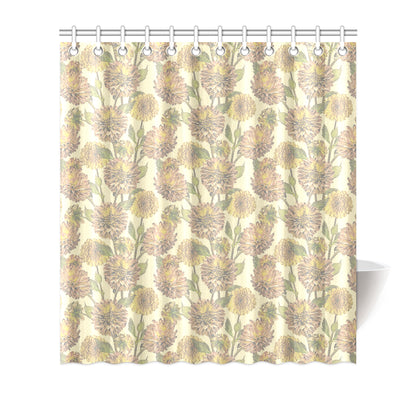 Dahlia Pattern Print Design DH09 Shower Curtain