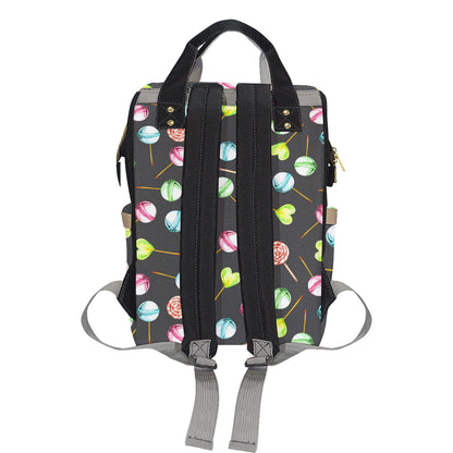 Lollipop Pattern Print Design LL02 Diaper Bag Backpack