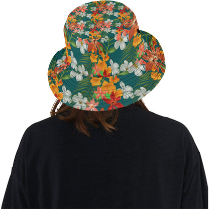 Amaryllis Pattern Print Design AL06 Unisex Bucket Hat