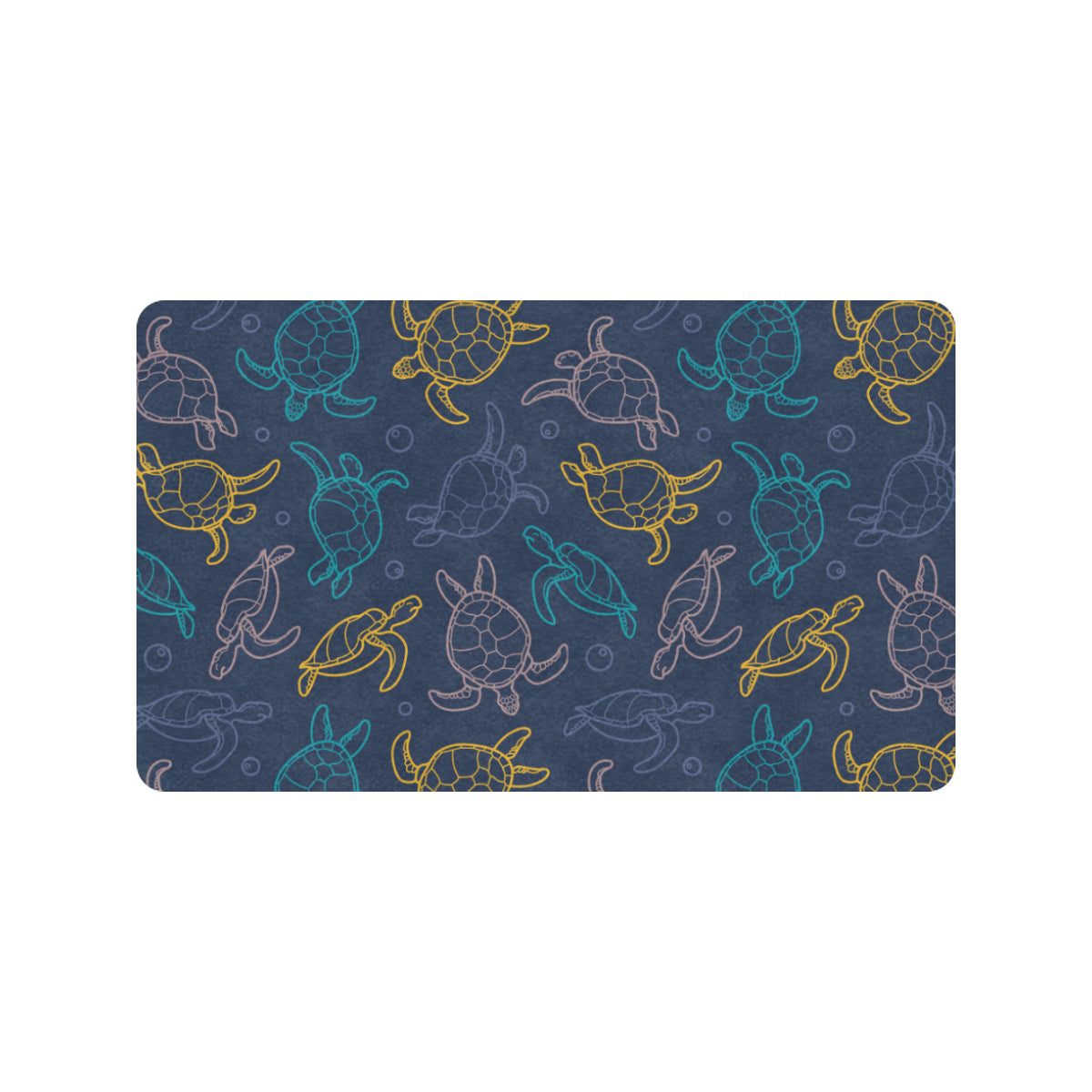 Sea Turtle Baby Print Rubber Doormat