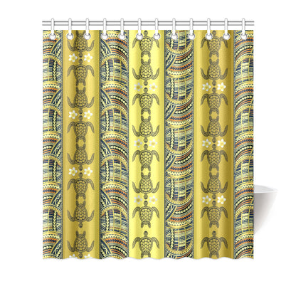 Polynesian Turtle Hawaiian Design Print Shower Curtain