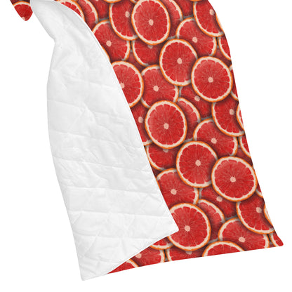 Grapefruit Pattern Print Design GF05 Premium Quilt