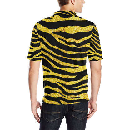 zebra Gold Men Polo Shirt
