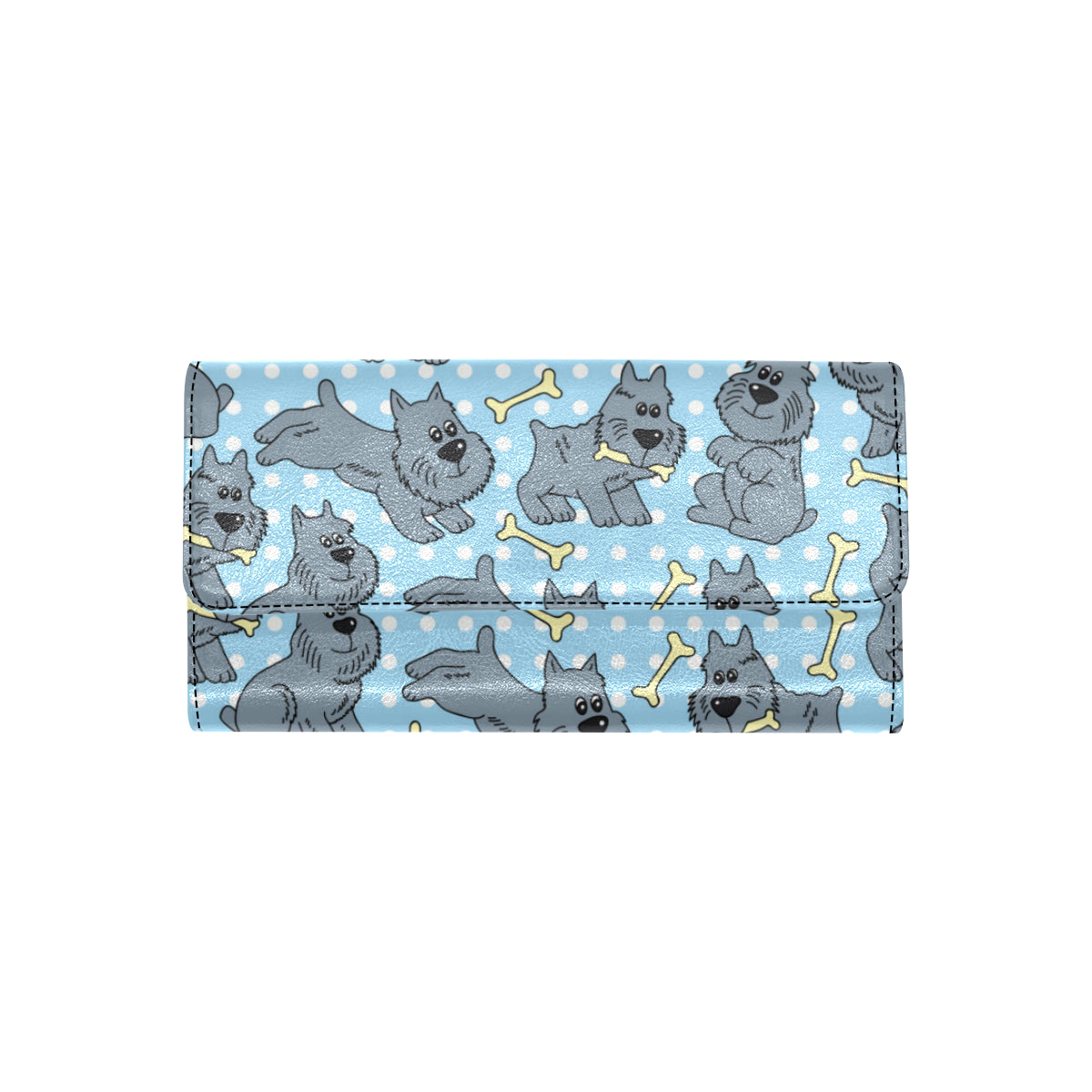 Schnauzers Pattern Print Design A02 Women's Trifold Wallet
