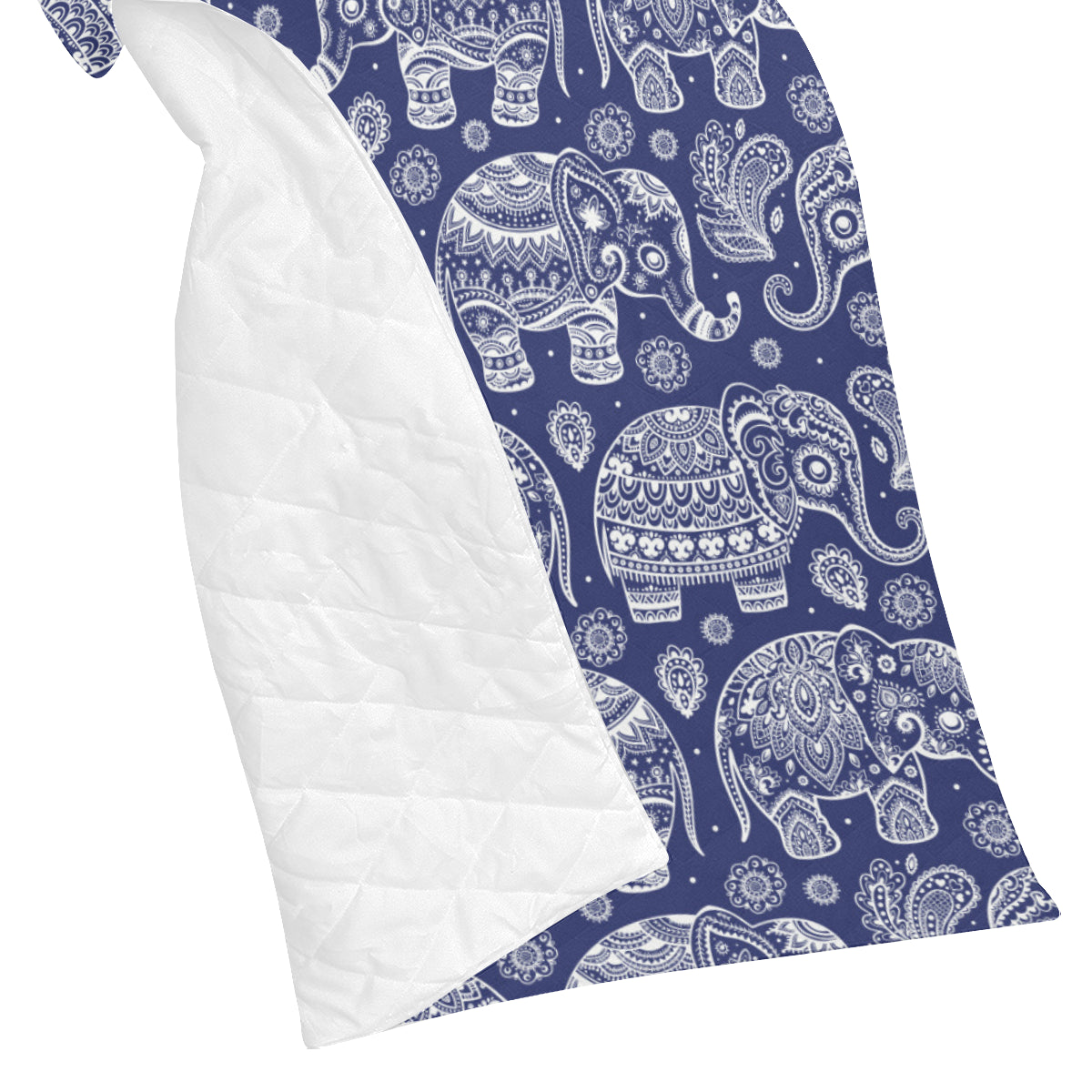 White Elephant Mandala Premium Quilt