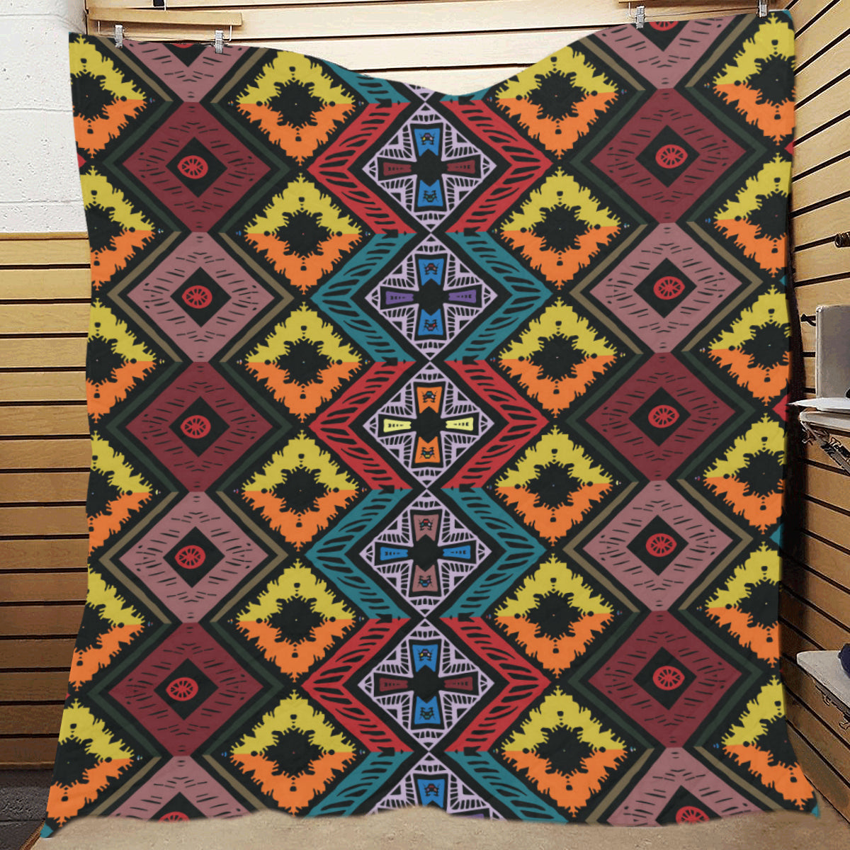 African Pattern Print Design 08 Premium Quilt