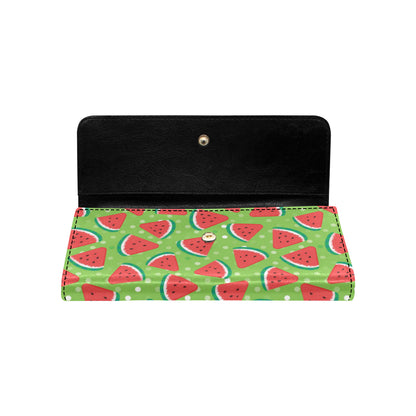 Watermelon Pattern Print Design WM05 Women's Trifold Wallet
