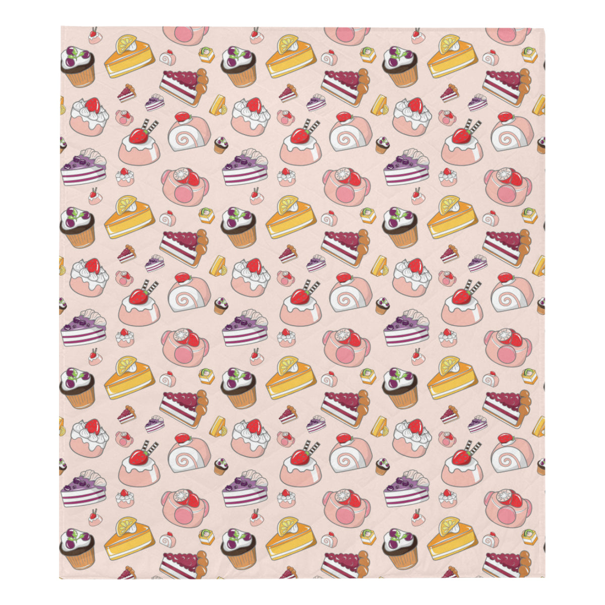 Cake Pattern Print Design 01 Premium Quilt