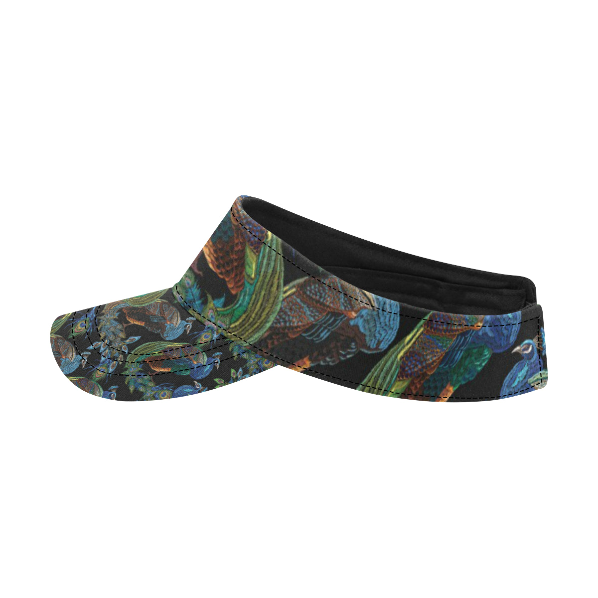 Peacock Pattern Print Design A04 Unisex Sun Visor