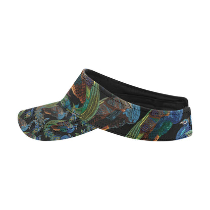 Peacock Pattern Print Design A04 Unisex Sun Visor