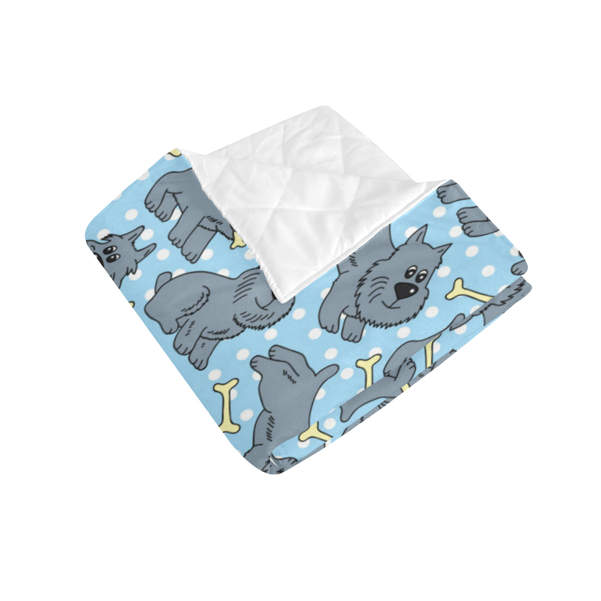 Schnauzers Pattern Print Design A02 Premium Quilt