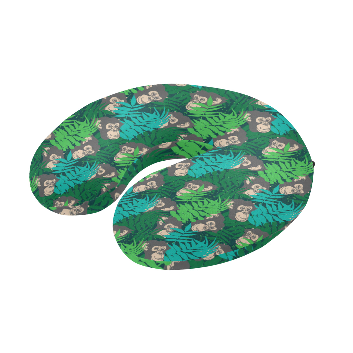 Chimpanzee Pattern Print Design 01 U-Shaped Travel Neck Pillow