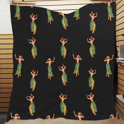 Hula Dancers Girl Pattern Print Design 01 Premium Quilt