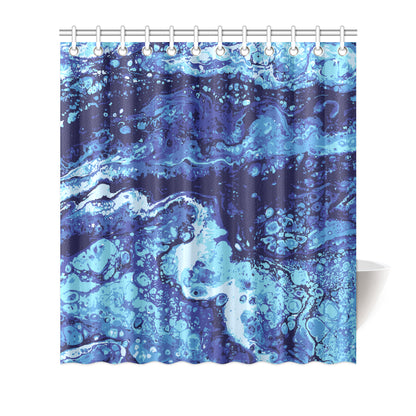 Ocean Liquid Pattern Print Design A03 Shower Curtain