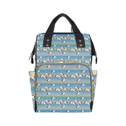 Puffin Pattern Print Design A01 Diaper Bag Backpack