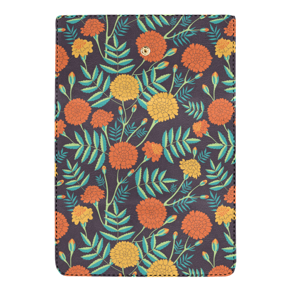 Marigold Pattern Print Design MR01 Women's Trifold Wallet