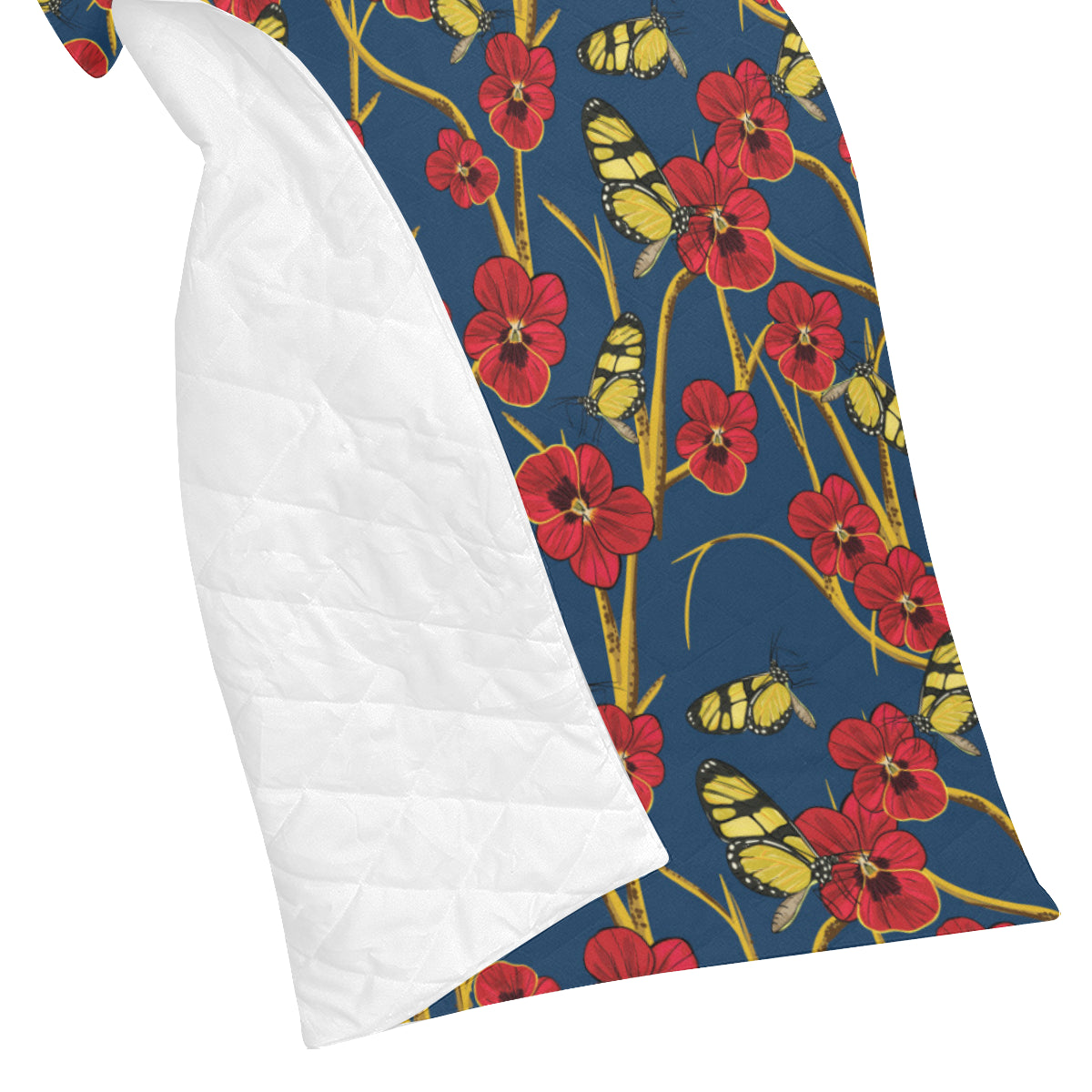 Pansy Pattern Print Design A01 Premium Quilt