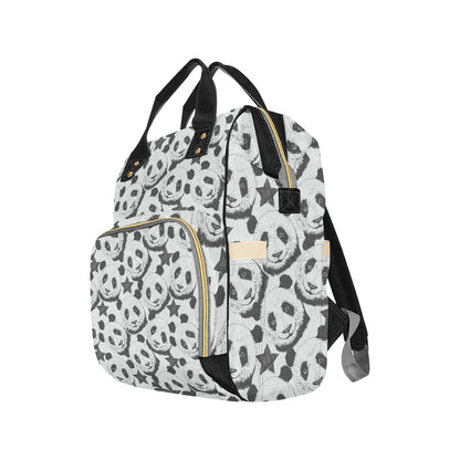 Panda Pattern Print Design A02 Diaper Bag Backpack